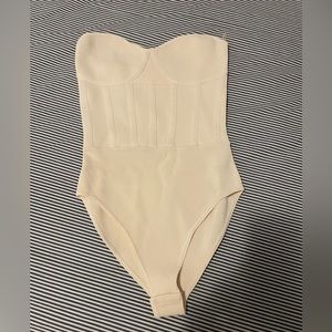 Zara knit bodysuit (beige)